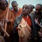 Morning walk with Srila Prabhupada