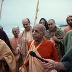 Morning walk with Srila Prabhupada