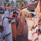 Swami B.B Vishnu leading harinama kirtana