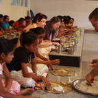 Jagadisvara Serving Prasadam to Guests