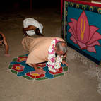 Offering Dandavats to Sri Sri Radha-Madhava