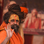 A Sadhu Giving Blessings