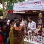 Mysore Devotees Selling Items in our Puja Stall