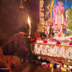 Guru Maharaja Offering Evening Arati