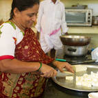 Prema Mata cutting paneer