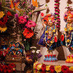 Gaura-Nitai on Their new altar