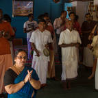 Kirtana in front of the Deities