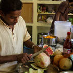 Kunja-vihari in the kitchen